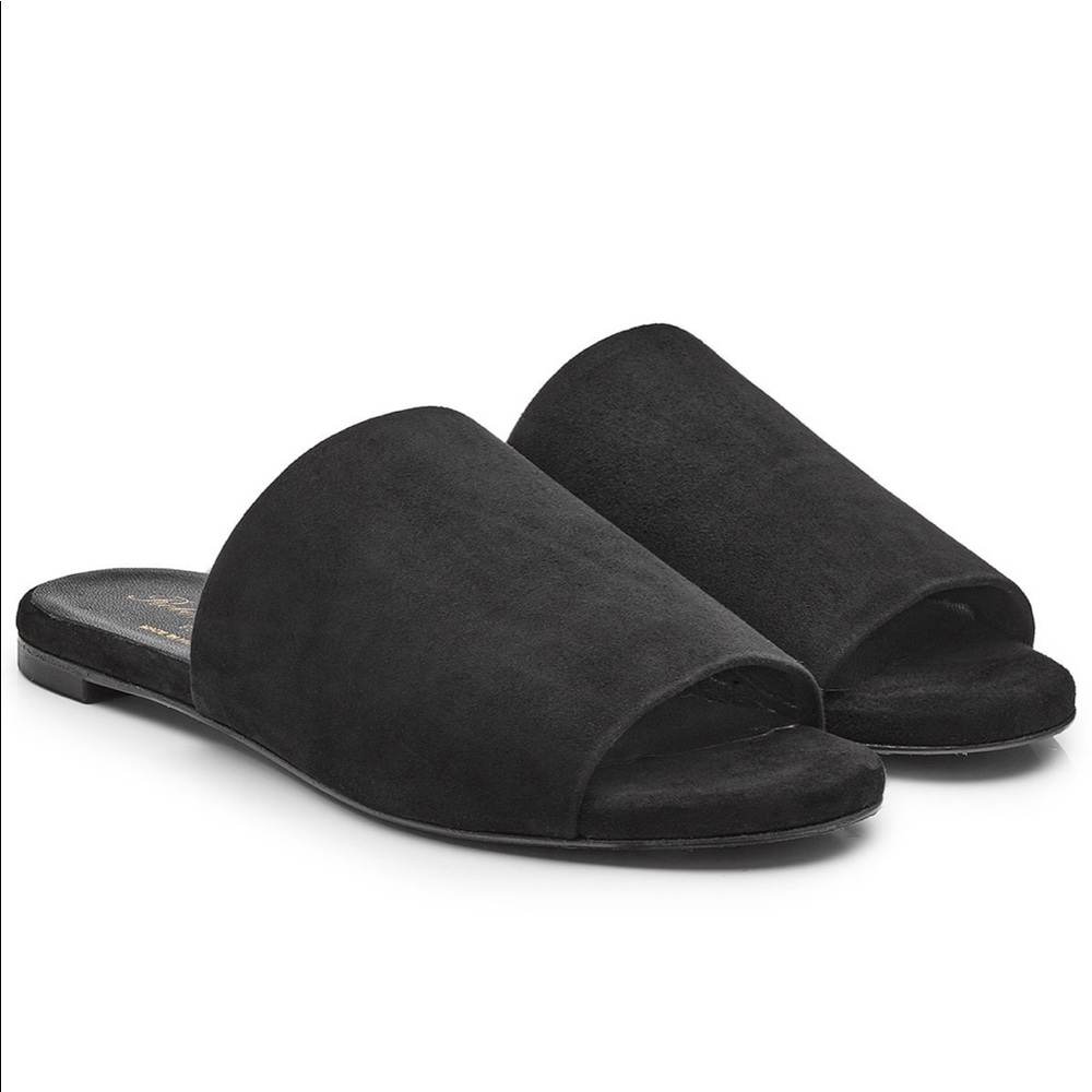 Robert Clergerie suede slides. Brand new